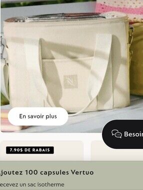 Nespresso Cream Insulated Cooler Bag